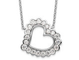 3/4 Carat (ctw SI1-SI2, H-I) Lab-Grown Diamond Heart Pendant Necklace in 14K White Gold with Chain